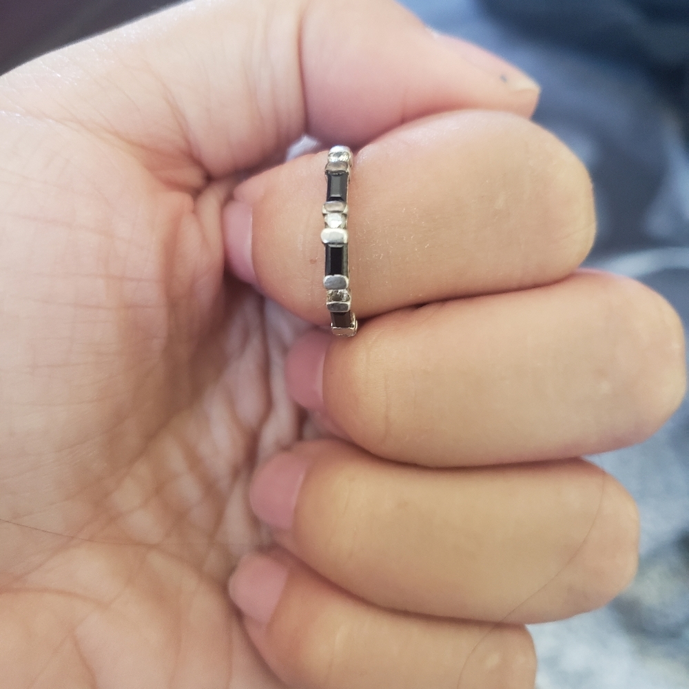 Platinum Sapphire and Diamond ring